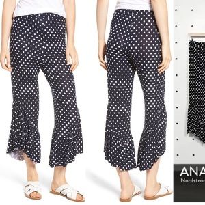 Mimi Chica Ruffle Hem Wide Leg Polka Dot Crop Pants Nordstrom - Medium